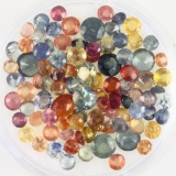 Unmounted natural multi-colored sapphires