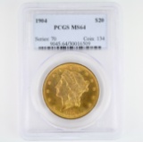 Certified 1904 U.S. Liberty head $20 gold coin