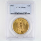 Certified 1926 U.S. St. Gaudens $20 gold coin