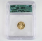 Certified 2004 U.S. $5 American Eagle 1/10oz gold coin