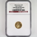 Certified 2006 U.S. $5 American Eagle 1/10oz gold coin