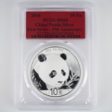 Certified 2018 China silver 10 yuan Panda