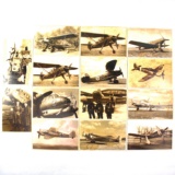 Collection of 14 Nazi Germany airplane photo cards