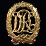 Nazi Germany Deutscher Reichsbund fur Leibesubungen (DRL) sports gilt pin