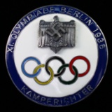 1936 Nazi Germany Berlin Olympics enameled referee badge