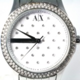 Estate Armani Exchange diamond stainless steel wristwatch