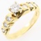 Estate 14K yellow gold diamond ring