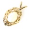 Estate 14K yellow gold opal pendant