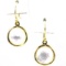 Pair of authentic estate Ippolita 18K yellow gold mother-of-pearl earrings