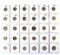 Continuous run of 30 proof U.S. Jefferson nickels from 1975-S to 2004-S