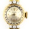 Authentic vintage Rolex Precision 18K yellow gold diamond wristwatch
