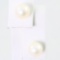 Pair of estate pearl stud earrings with 14K yellow gold posts & backs
