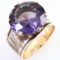 Vintage 14K yellow gold alexandrite ring