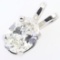 Estate unmarked platinum diamond solitaire pendant