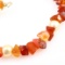 Estate carnelian bead & pearl bracelet