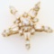 Estate 14K yellow gold diamond star pendant