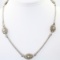 Authentic estate John Hardy 18K yellow gold & sterling silver necklace from the Dot Collection