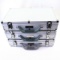 Lot of 3 estate hinged aluminum certified coin storage cases