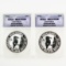 Investor's lot of 2 certified 1993 Australia $1 silver Kookaburras