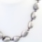 Estate sterling silver cultured & faux pearl necklace