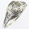 Vintage Art Deco 18K diamond ring