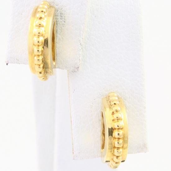 Pair of estate Jabel 18K yellow gold stud earrings