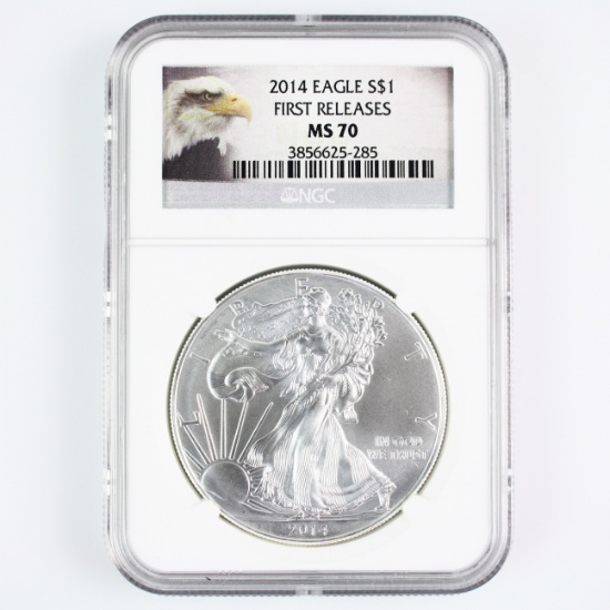 Certified 2014 U.S. American Eagle silver dollar