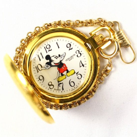 Estate Disney Mickey Mouse Verichron quartz pocket watch