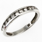 Estate .950 platinum diamond band ring