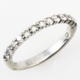 Estate 14K white gold diamond ring