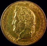 Rare 1836-A France gold 40 franc