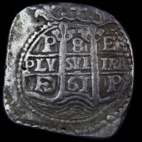 Cast replica 1661-P,E Bolivia 90% silver 8 real suitable for jewelry
