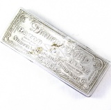 Antique Diamond King razor hone in its original hinged aluminum box