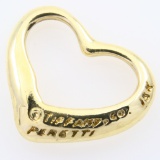 Authentic vintage Tiffany & Co. 18K yellow gold Elsa Peretti Open Heart pendant