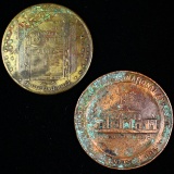 Pair of 1915 Panama Pacific International Expositional (San Francisco, CA) bronze medals