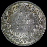 1904 Netherlands silver 25 cent