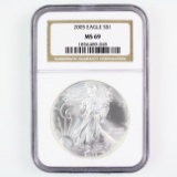 Certified 2005 U.S. American Eagle silver dollar