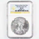 Certified 2012(W) U.S. American Eagle silver dollar