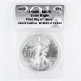 Certified 2013 U.S. American Eagle silver dollar