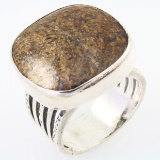 Estate Silpada sterling silver jasper ring