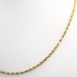 Estate 14K yellow gold rope chain