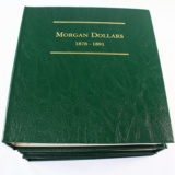 Like-new 3-album Morgan & peace dollar deluxe set