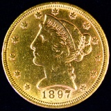 1897 U.S. $5 Liberty head gold coin