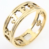 Estate James Avery 14K yellow gold “I LOVE JESUS” band ring