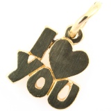 Estate James Avery 14K yellow gold “I LOVE YOU” charm