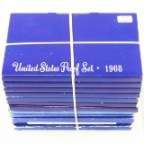 Lot of 12 1968-1970 U.S. proof sets