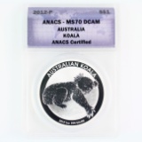 Certified 2012-P Australia $1 silver Koala