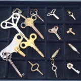 Lot of 16 various watch & clock keys