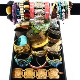 Lot of 40 vintage estate fashion bracelets