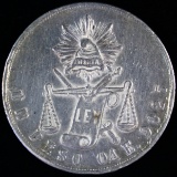 1872-Oa E Large A variety Mexico silver peso